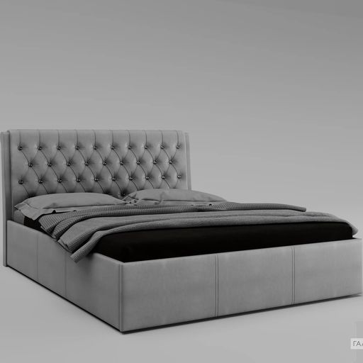 Кровать с подъёмным механизмом «Прима», экокожа, белая